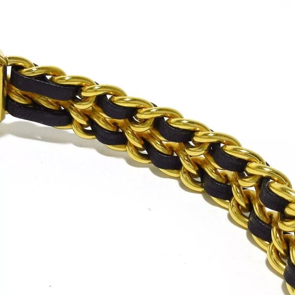 100% Authentic CHANEL Premiere Gold Black Women's Wrist Watch 1464-100524 - Picture 8 of 12